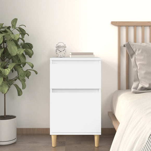 NNEVL Bedside Cabinet White 40x35x70 cm