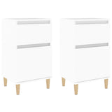 NNEVL Bedside Cabinets 2 pcs White 40x35x70 cm