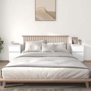 NNEVL Bedside Cabinets 2 pcs White 40x35x70 cm