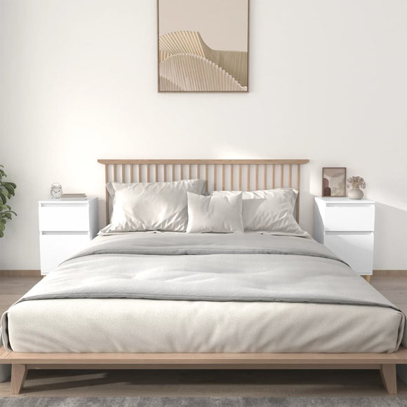 NNEVL Bedside Cabinets 2 pcs White 40x35x70 cm