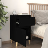 NNEVL Bedside Cabinet Black 40x35x70 cm