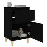 NNEVL Bedside Cabinet Black 40x35x70 cm