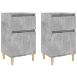 NNEVL Bedside Cabinets 2 pcs Concrete Grey 40x35x70 cm