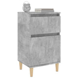 NNEVL Bedside Cabinets 2 pcs Concrete Grey 40x35x70 cm