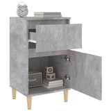 NNEVL Bedside Cabinets 2 pcs Concrete Grey 40x35x70 cm