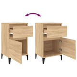 NNEVL Bedside Cabinets 2 pcs Sonoma Oak 40x35x70 cm