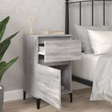 NNEVL Bedside Cabinet Grey Sonoma 40x35x70 cm