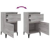 NNEVL Bedside Cabinet Grey Sonoma 40x35x70 cm
