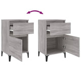 NNEVL Bedside Cabinets 2 pcs Grey Sonoma 40x35x70 cm
