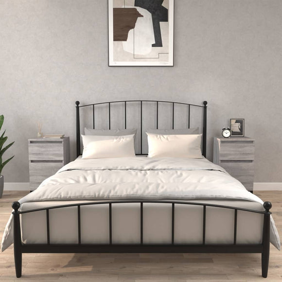 NNEVL Bedside Cabinets 2 pcs Grey Sonoma 40x35x70 cm