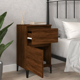 NNEVL Bedside Cabinet Brown Oak 40x35x70 cm