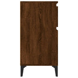 NNEVL Bedside Cabinets 2 pcs Brown Oak 40x35x70 cm