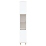NNEVL Bathroom Cabinet White 30x30x190 cm Engineered Wood