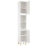 NNEVL Bathroom Cabinet White 30x30x190 cm Engineered Wood