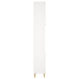 NNEVL Bathroom Cabinet White 30x30x190 cm Engineered Wood