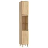 NNEVL Bathroom Cabinet Sonoma Oak 30x30x190 cm Engineered Wood