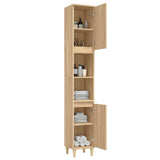 NNEVL Bathroom Cabinet Sonoma Oak 30x30x190 cm Engineered Wood