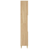 NNEVL Bathroom Cabinet Sonoma Oak 30x30x190 cm Engineered Wood