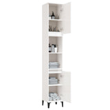 NNEVL Bathroom Cabinet High Gloss White 30x30x190 cm Engineered Wood