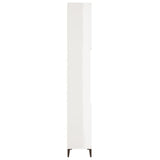 NNEVL Bathroom Cabinet High Gloss White 30x30x190 cm Engineered Wood