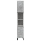 NNEVL Bathroom Cabinet Concrete Grey 30x30x190 cm Engineered Wood