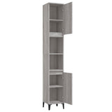 NNEVL Bathroom Cabinet Grey Sonoma 30x30x190 cm Engineered Wood