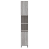 NNEVL Bathroom Cabinet Grey Sonoma 30x30x190 cm Engineered Wood