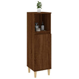 NNEVL Bathroom Cabinet Brown Oak 30x30x100 cm Engineered Wood