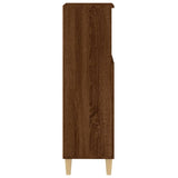 NNEVL Bathroom Cabinet Brown Oak 30x30x100 cm Engineered Wood