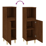 NNEVL Bathroom Cabinet Brown Oak 30x30x100 cm Engineered Wood