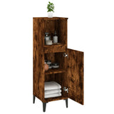 NNEVL Bathroom Cabinet Smoked Oak 30x30x100 cm Engineered Wood