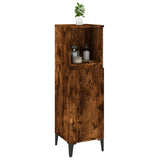 NNEVL Bathroom Cabinet Smoked Oak 30x30x100 cm Engineered Wood