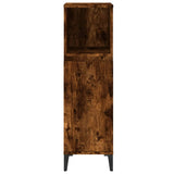 NNEVL Bathroom Cabinet Smoked Oak 30x30x100 cm Engineered Wood