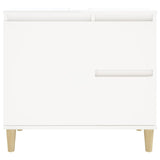NNEVL Bathroom Cabinet White 65x33x60 cm Engineered Wood