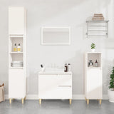 NNEVL Bathroom Cabinet White 65x33x60 cm Engineered Wood
