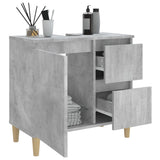 NNEVL Bathroom Cabinet Concrete Grey 65x33x60 cm Engineered Wood