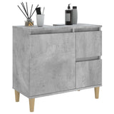 NNEVL Bathroom Cabinet Concrete Grey 65x33x60 cm Engineered Wood