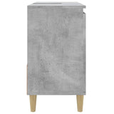 NNEVL Bathroom Cabinet Concrete Grey 65x33x60 cm Engineered Wood