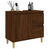 NNEVL Bathroom Cabinet Brown Oak 65x33x60 cm Engineered Wood
