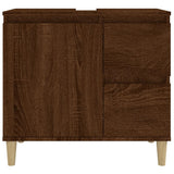 NNEVL Bathroom Cabinet Brown Oak 65x33x60 cm Engineered Wood