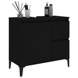NNEVL Bathroom Cabinet Black 65x33x60 cm Engineered Wood