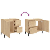 NNEVL Bathroom Cabinet Sonoma Oak 65x33x60 cm Engineered Wood