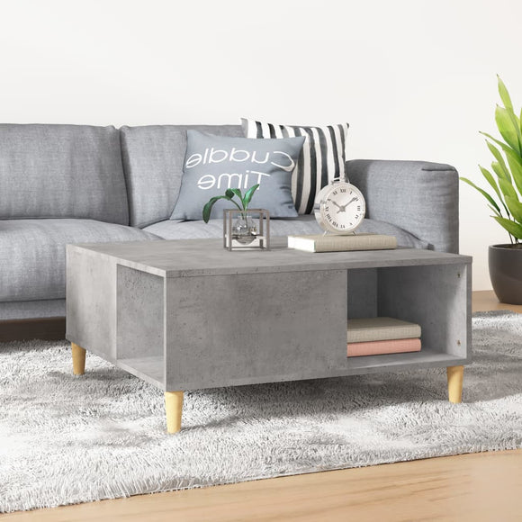 NNEVL Coffee Table Concrete Grey 80x80x36.5 cm Engineered Wood