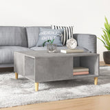 NNEVL Coffee Table Concrete Grey 80x80x36.5 cm Engineered Wood