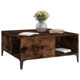 NNEVL Coffee Table Smoked Oak 80x80x36.5 cm Engineered Wood