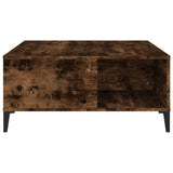 NNEVL Coffee Table Smoked Oak 80x80x36.5 cm Engineered Wood