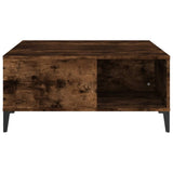 NNEVL Coffee Table Smoked Oak 80x80x36.5 cm Engineered Wood
