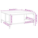 NNEVL Coffee Table Smoked Oak 80x80x36.5 cm Engineered Wood