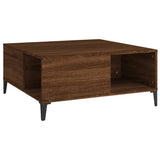 NNEVL Coffee Table Brown Oak 80x80x36.5 cm Engineered Wood