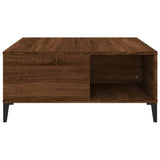 NNEVL Coffee Table Brown Oak 80x80x36.5 cm Engineered Wood
